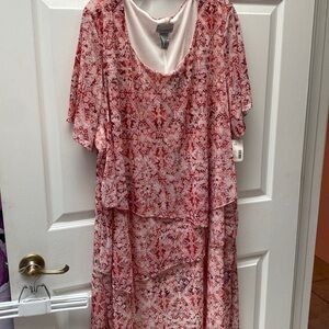 Y womens Catherine’s short sleeve stretch lined plus size dress size 4X.  NWT